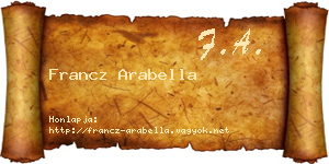 Francz Arabella névjegykártya